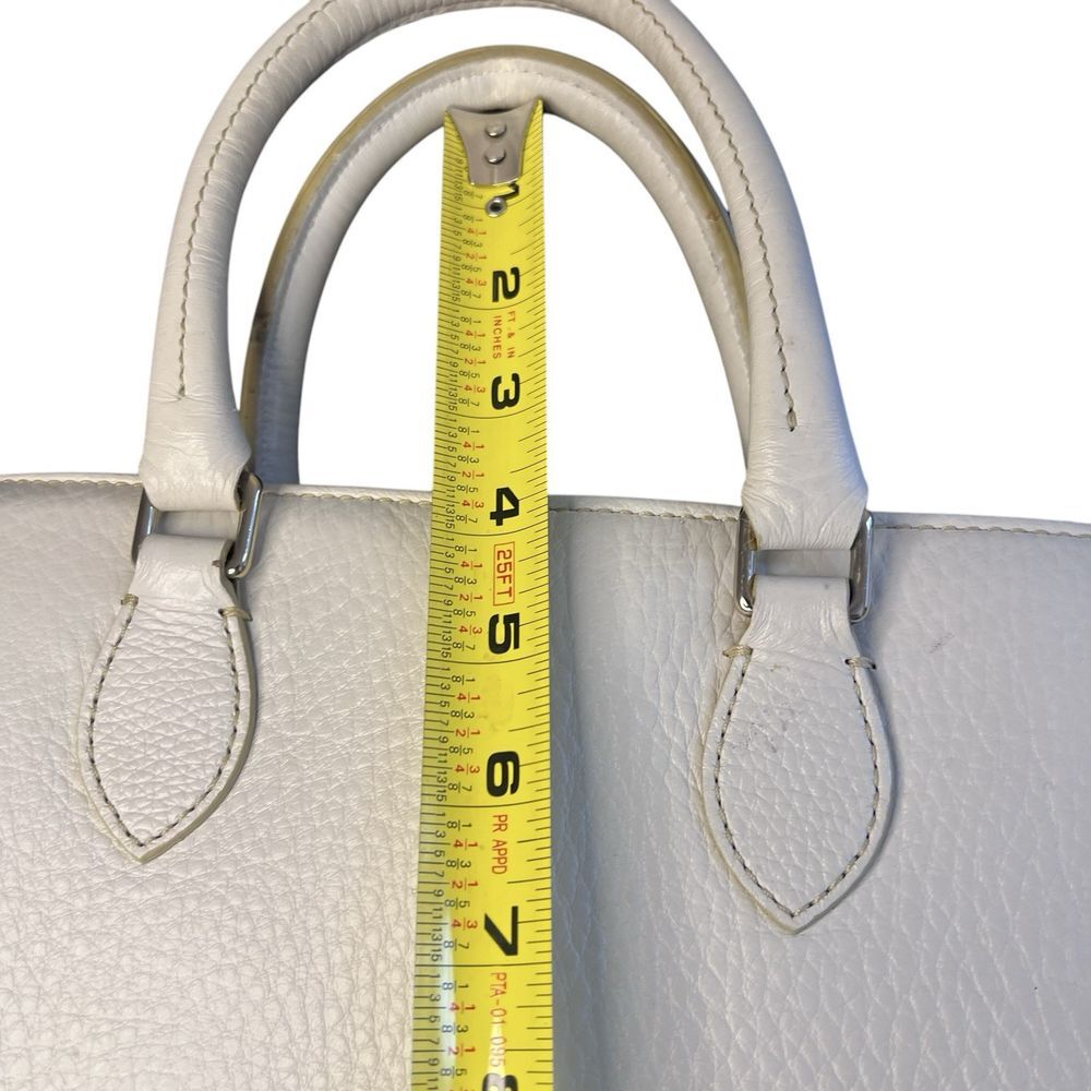 Dooney & Bourke Dillen Handbag White Pebbled Leather Purse No Crossbody Strap - Picture 9 of 11